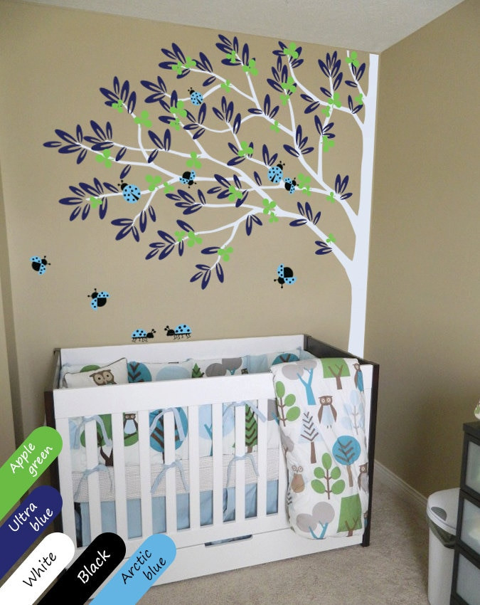 Tree Decals For Kids Room
 tree With ladybirds Leaves Wall Stickers For Kids