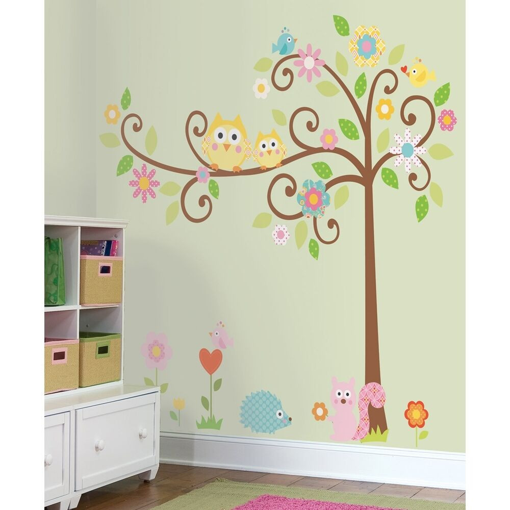 Tree Decals For Kids Room
 New Giant SCROLL TREE WALL DECALS Baby Nursery Stickers