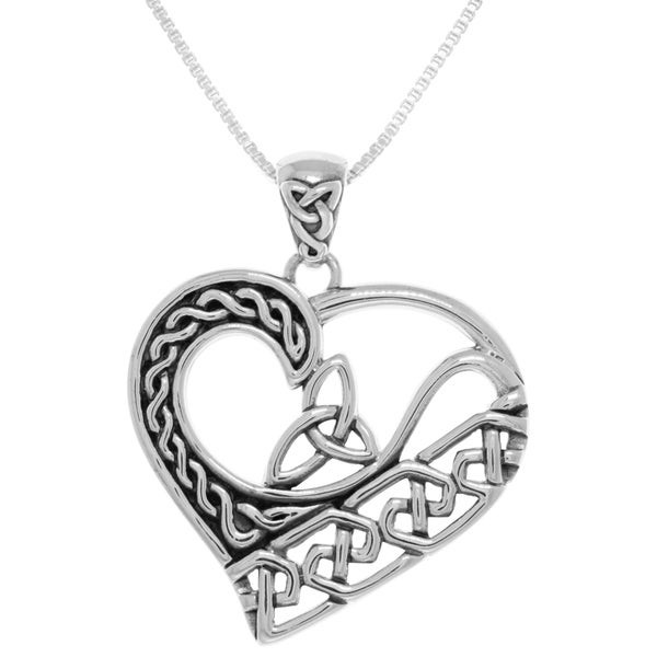 Trinity Knot Necklace
 Shop Sterling Silver Celtic Trinity Knot Heart Pendant on