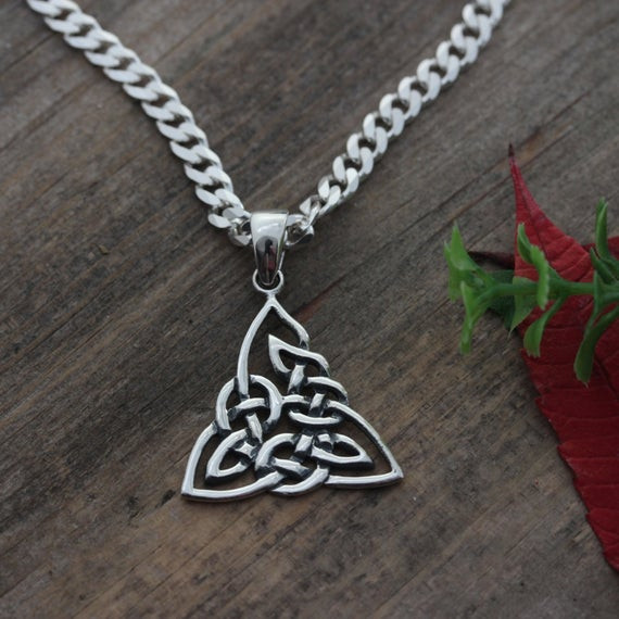 Trinity Knot Necklace
 Trinity Knot necklace Sterling silver Triquetra by