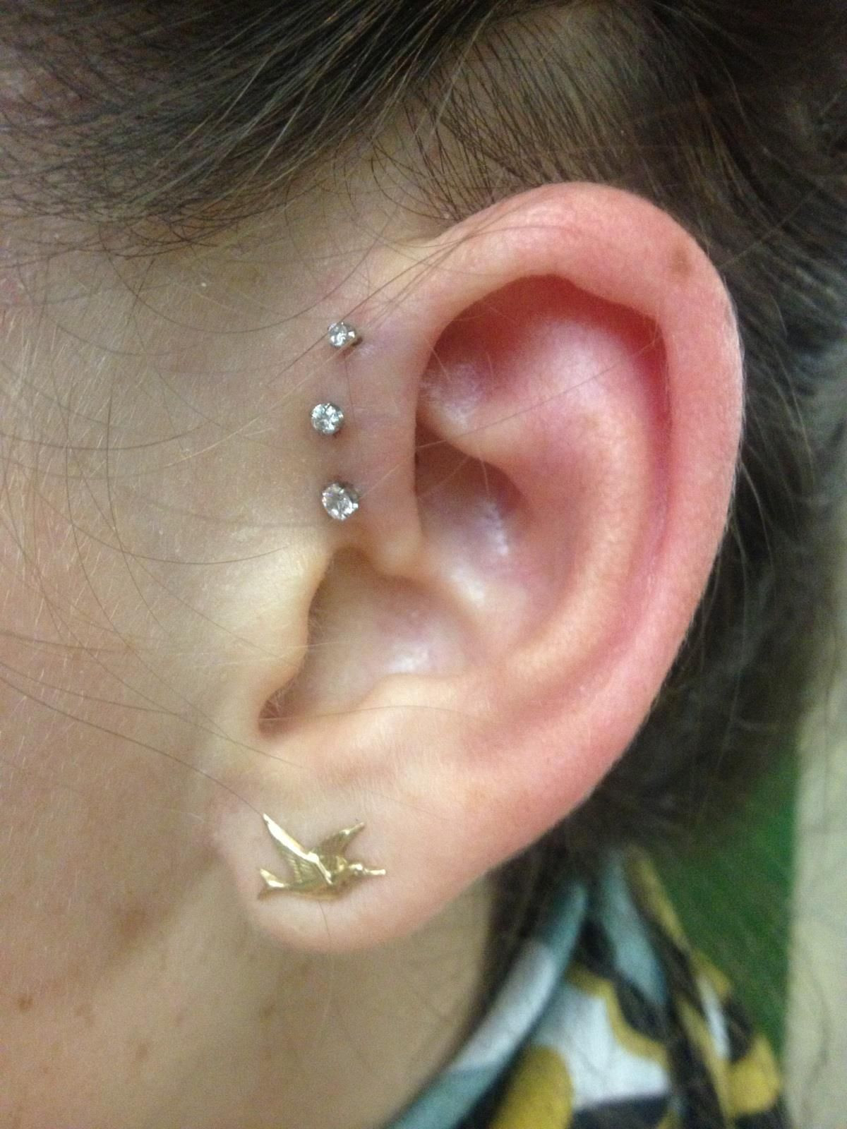 Triple Helix Earrings
 triple helix piercing