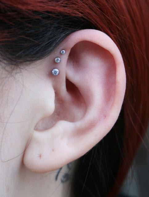 Triple Helix Earrings
 Top 10 Different Ear Piercing Types ListDen