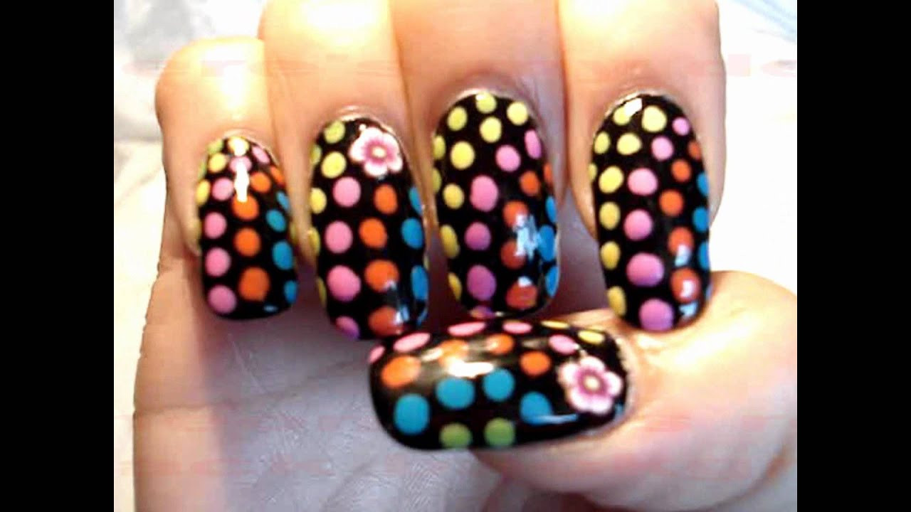 Trippy Nail Art
 60 s Neon Retro Psychedelic Hippie Nail Art by