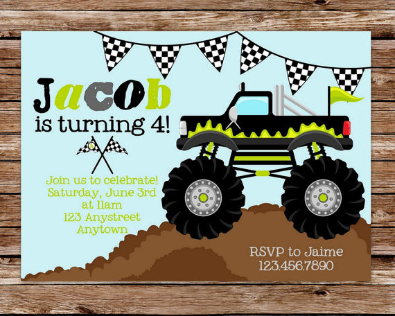 Truck Birthday Invitations
 Free Printable Monster Truck Birthday Invitations – FREE