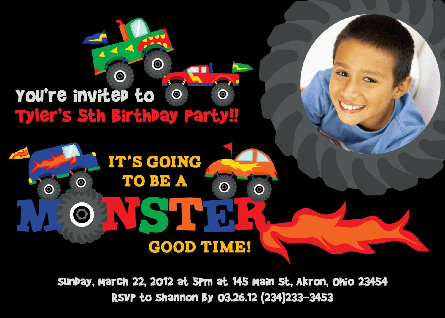 Truck Birthday Invitations
 Monster Truck Birthday Invitations by Invitations