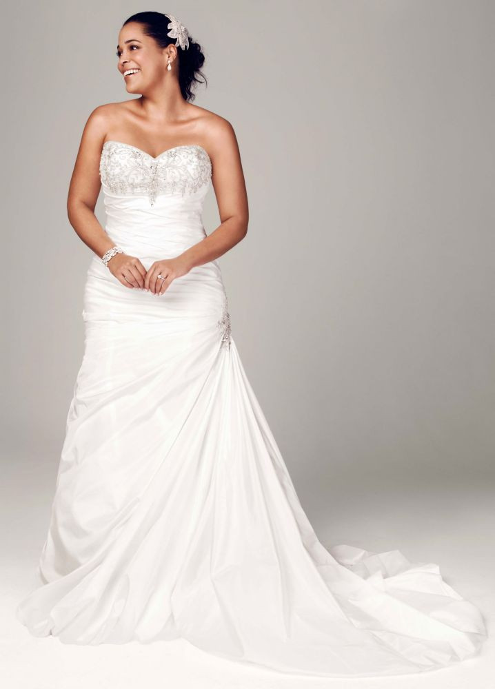 Trumpet Wedding Gown
 David s Bridal Strapless Sweetheart Trumpet Wedding Dress