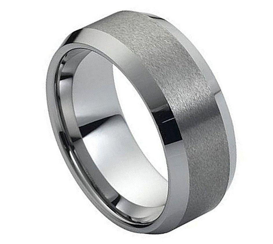 Tungsten Wedding Bands For Men
 Black Tungsten Carbide Wedding Band Ring Mens Jewelry
