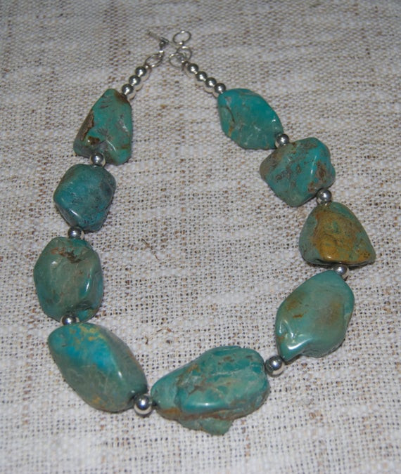 Turquoise Stone Necklace
 Beautiful Handmade Turquoise Stone Necklace 21