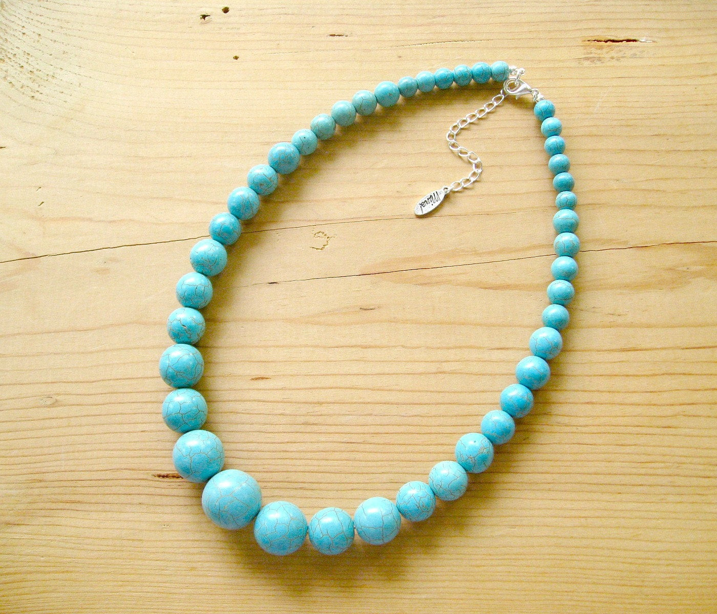Turquoise Stone Necklace
 Turquoise necklace Chunky turquoise statement necklace