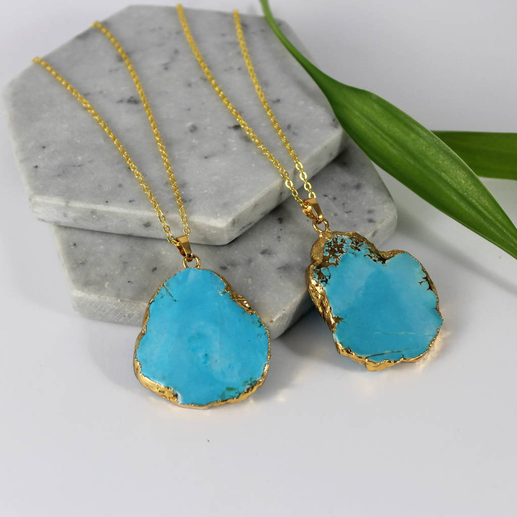 Turquoise Stone Necklace
 turquoise stone necklace by mara studio