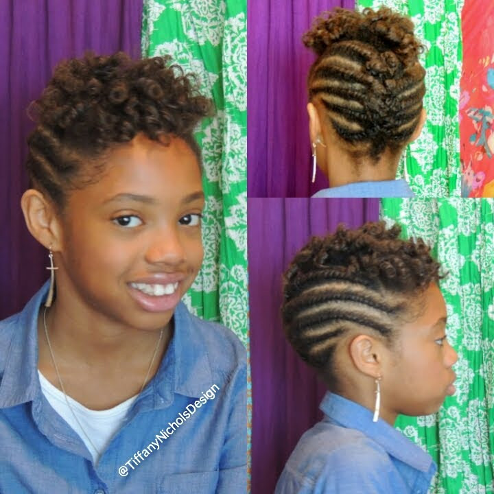 Twisty Hairstyles For Kids
 Roller Set and Flat Twist Updo on Natural Hair Kid
