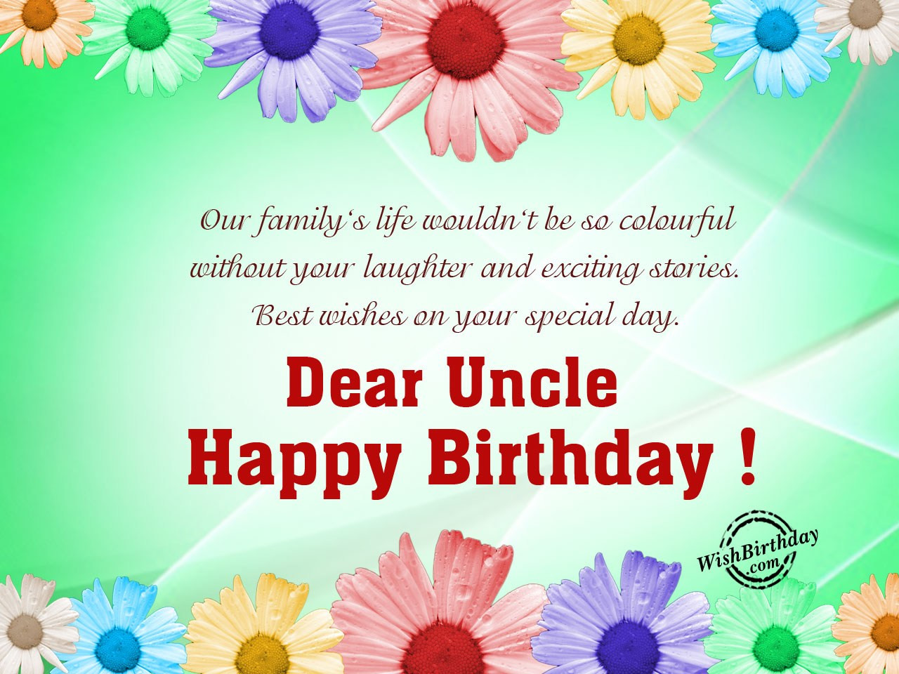 Uncle Birthday Wishes
 Birthday Wishes For Uncle Birthday