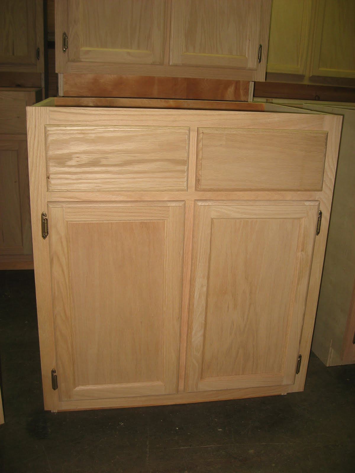 Unfinished Kitchen Cabinets
 Blue Ridge Surplus Oak Unfinished Cabinets