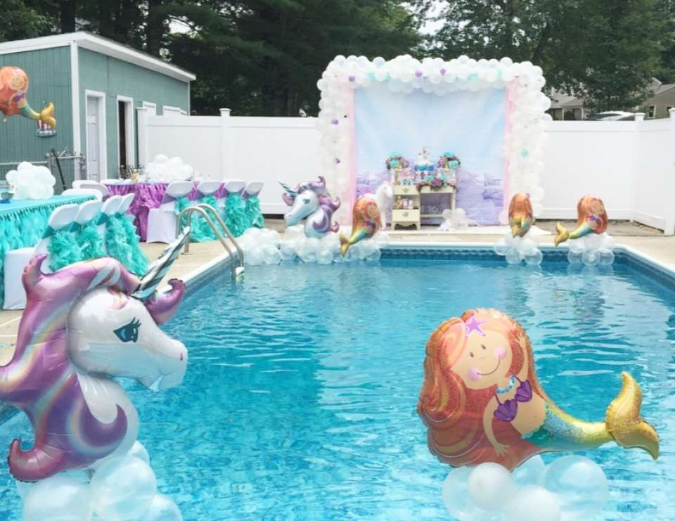 Unicorn And Mermaid Birthday Party Ideas
 Unicorns Mermaids fairies Birthday "Fantasy Island