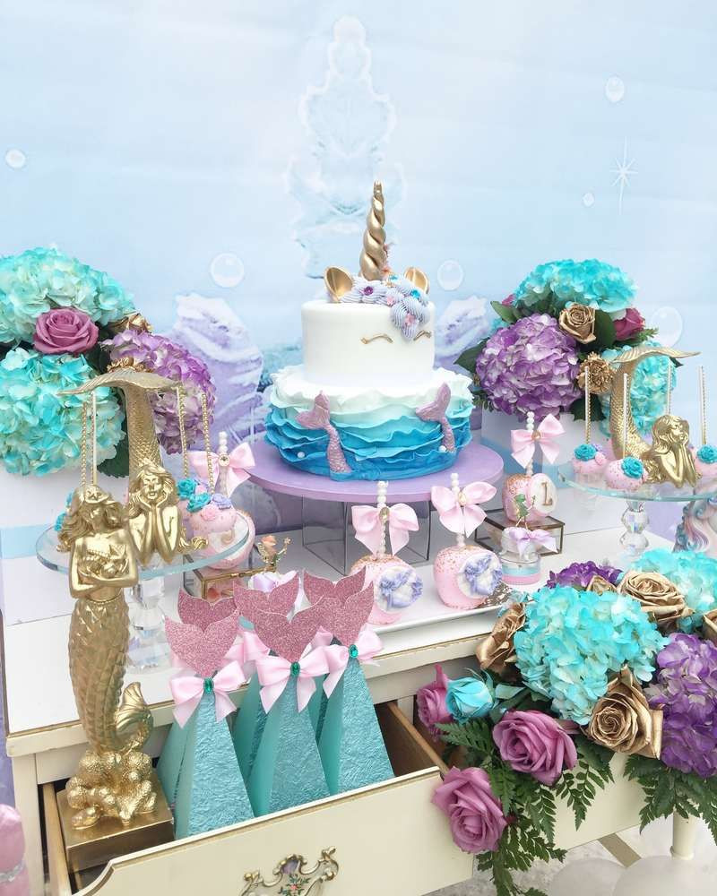 Unicorn And Mermaid Birthday Party Ideas
 Fantasy Island CatchMyParty in 2019