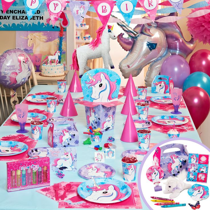 Unicorn And Rainbow Birthday Party Ideas
 enchanted unicorn