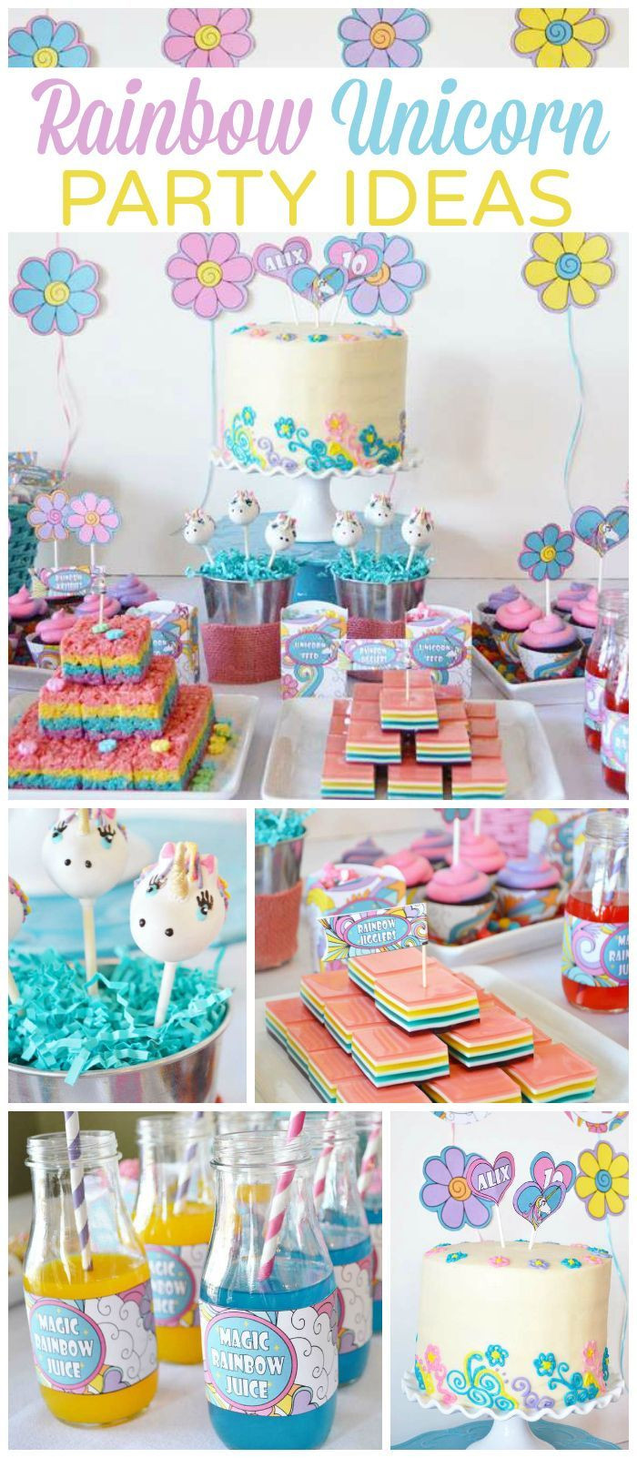 Unicorn Theme Tea Party Food Ideas For Girls
 Rainbow Unicorn Birthday "Rainbow Unicorn Birthday party