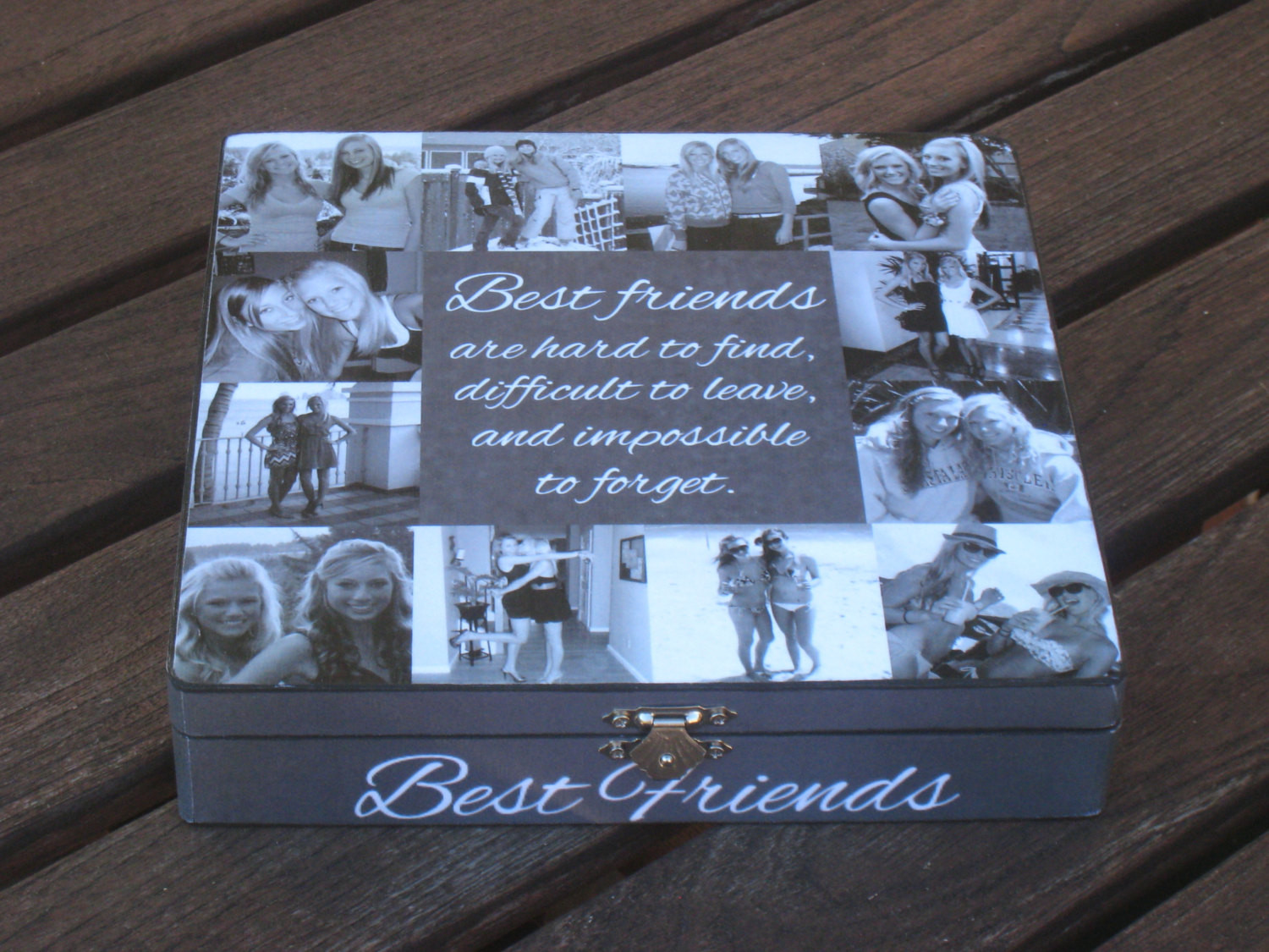 Unique Gift Ideas Best Friends
 Best Friends Collage Keepsake Box Unique Maid of Honor