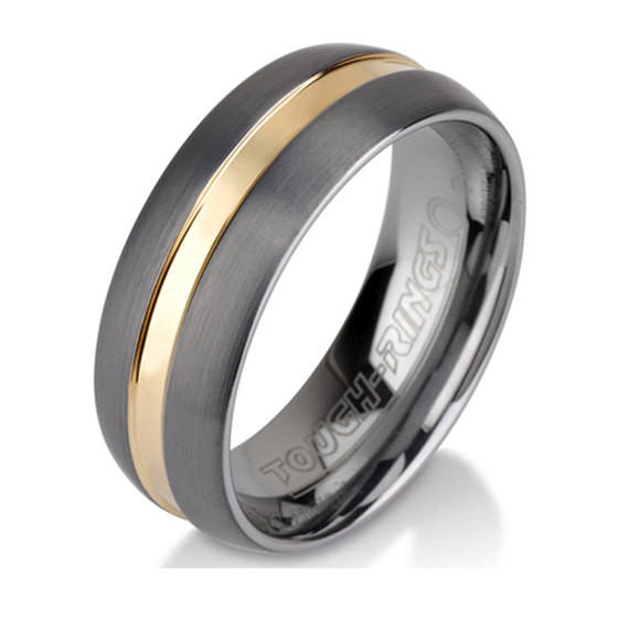 Unique Mens Wedding Rings
 Unique Brushed Tungsten Ring Mens Wedding Band by