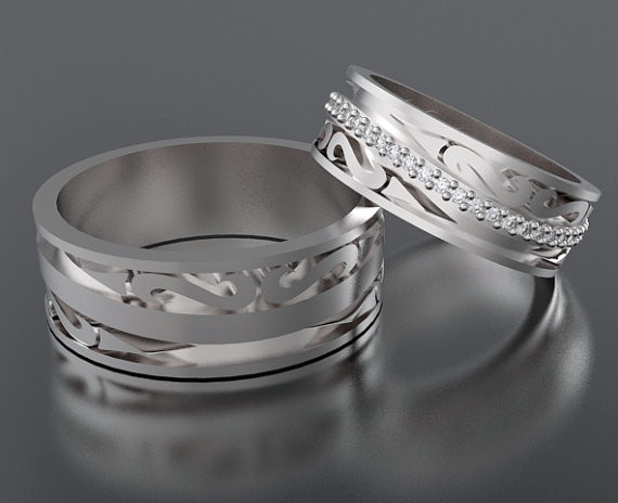 Unique Wedding Ring Sets His And Hers
 His And Hers Wedding Bands With Diamonds Custom Rings