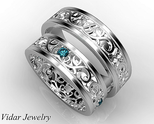Unique Wedding Rings For Her
 His And Her Wedding Bands Wedding Band Set Unique Matching
