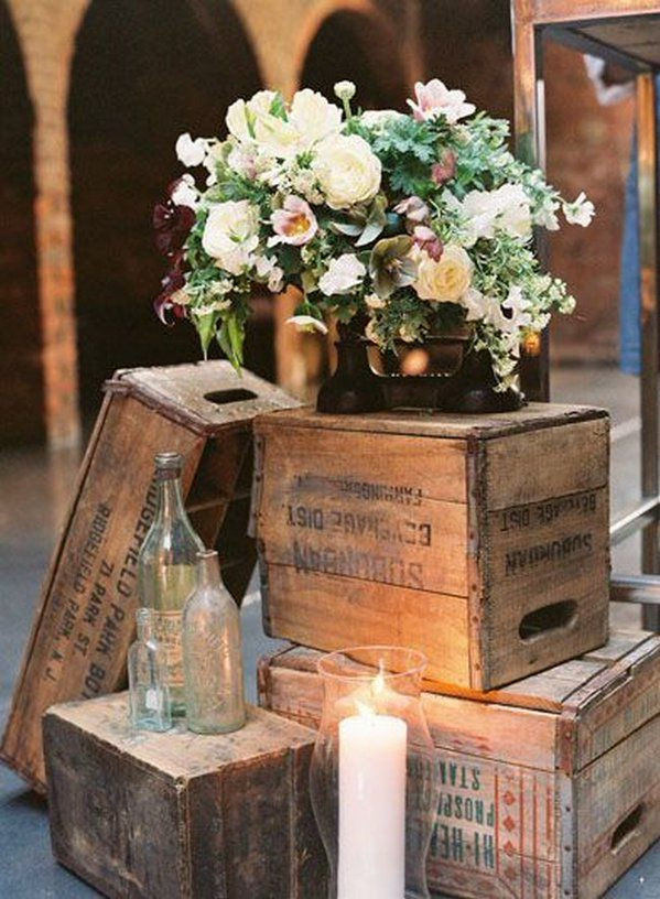 Used Wedding Reception Decorations
 20 Great Ideas To Use Wooden Crates At Rustic Weddings