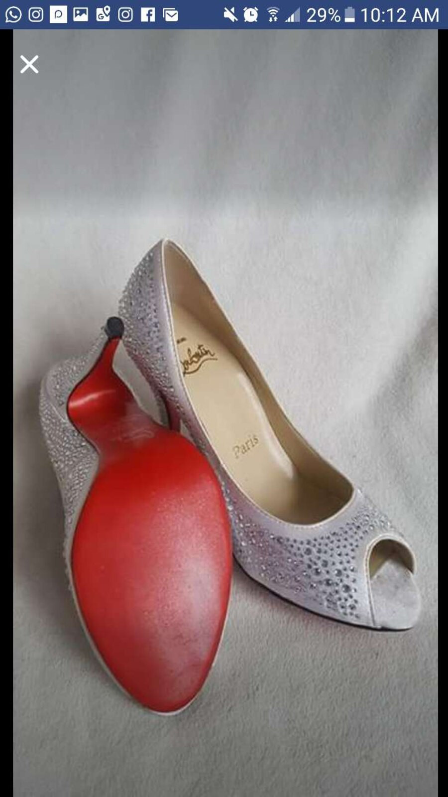 Used Wedding Shoes
 Used Bridal shoes Never worn Red bottom 7 5 in New York