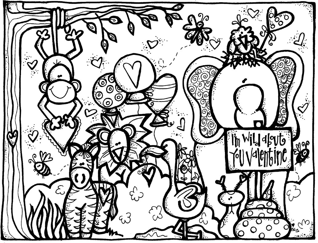 Valentine Coloring Sheets Free Printable
 MelonHeadz Valentine s Day coloring page