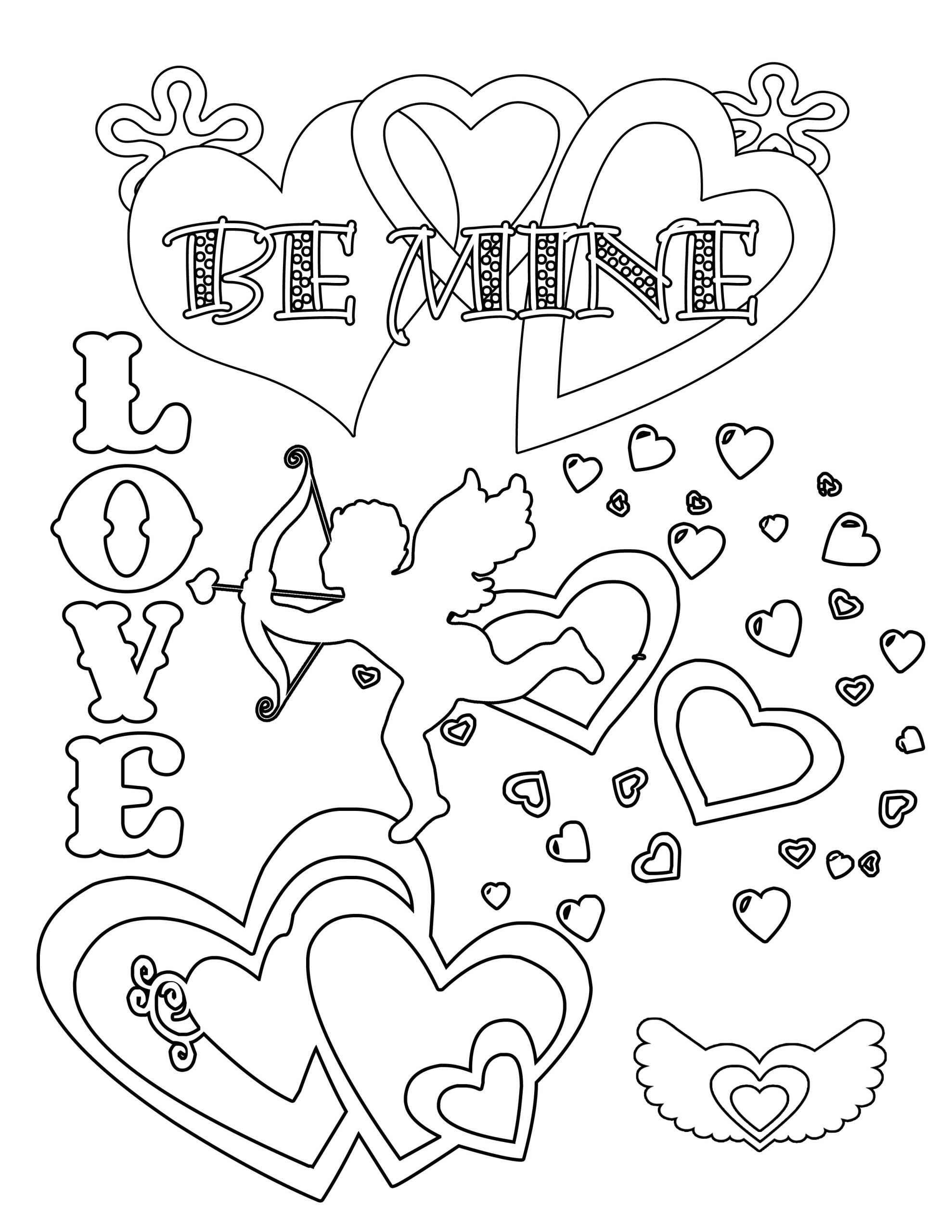 Valentine Day Coloring Pages Printable
 Party Simplicity Free Valentines Day Coloring Pages and
