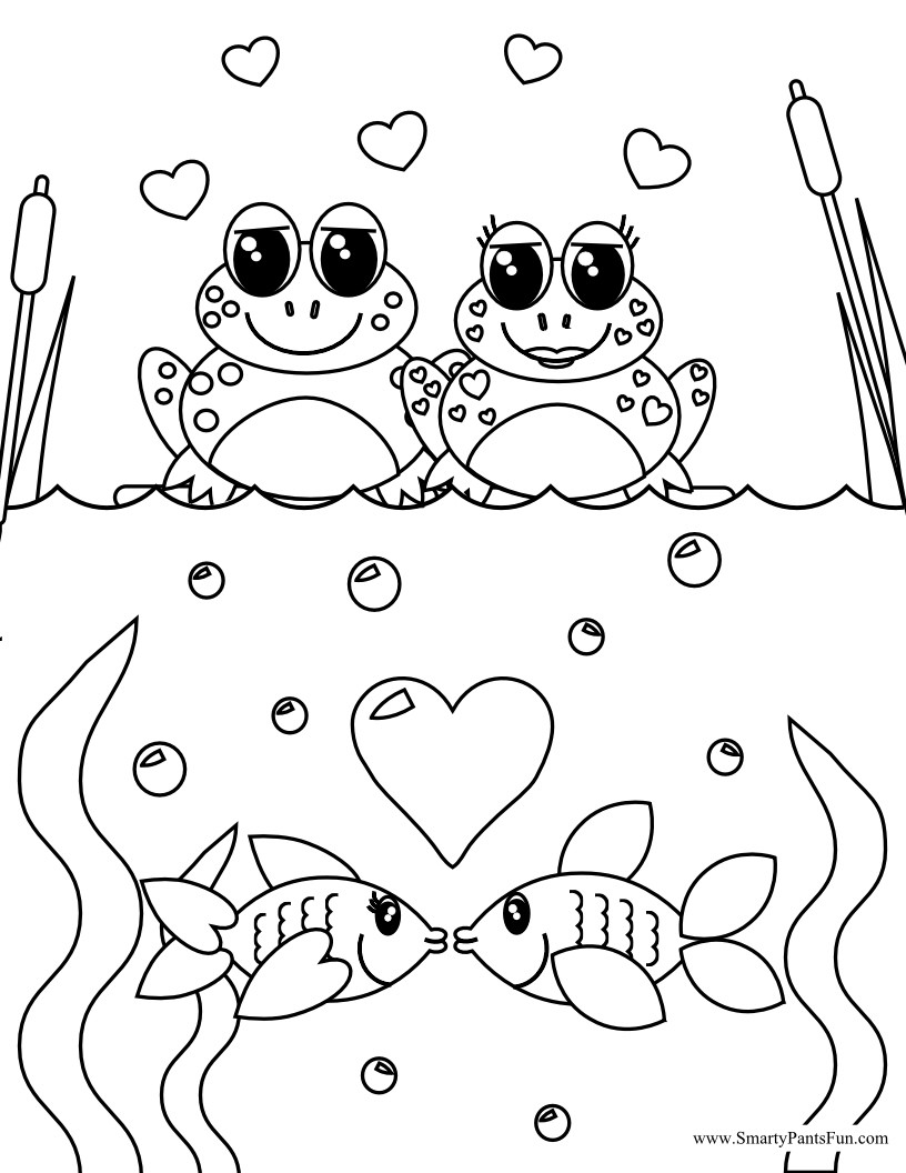 Valentine Day Coloring Pages Printable
 Smarty Pants Fun Printables Valentines Coloring Page