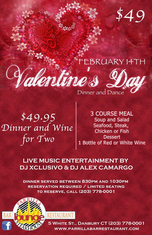 Valentine Day Dinner Restaurant
 Valentine’s Day Dinner & Dance