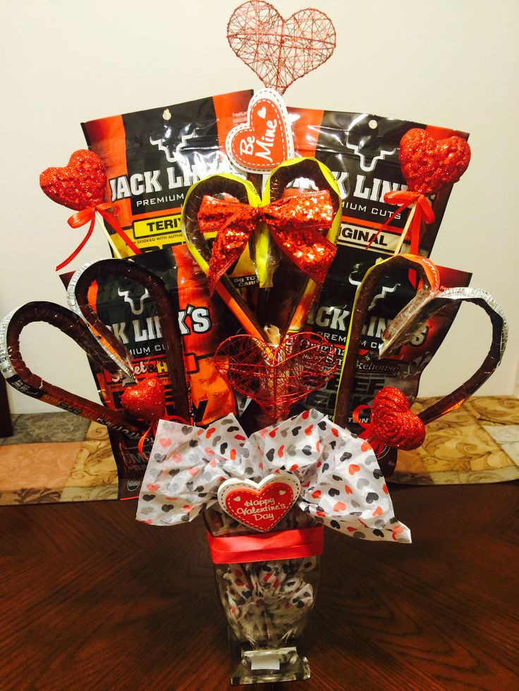 Valentine Guy Gift Ideas
 Beef Jerky bouquet for husband Valentine s Day