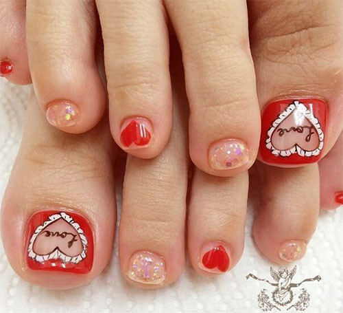 Valentine Toe Nail Designs
 12 Valentine s Day Toe Nail Art Designs Ideas Trends