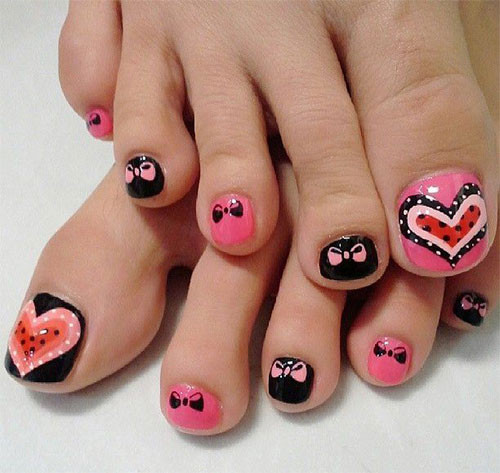 Valentine Toe Nail Designs
 12 Valentine s Day Toe Nail Art Designs Ideas Trends