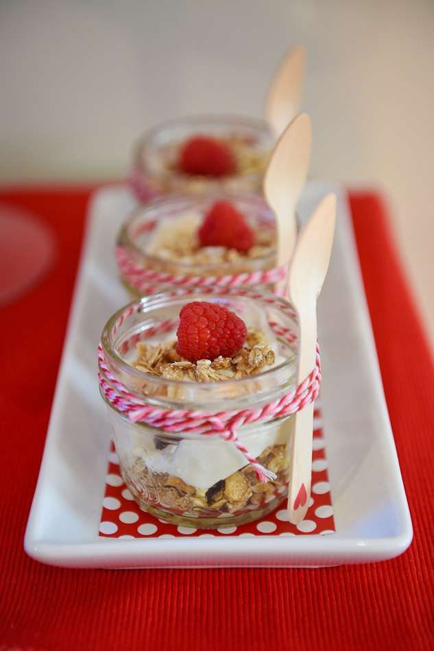 Valentine'S Day Dinner Party Ideas
 Parfaits at a Valentine s Day breakfast party See more