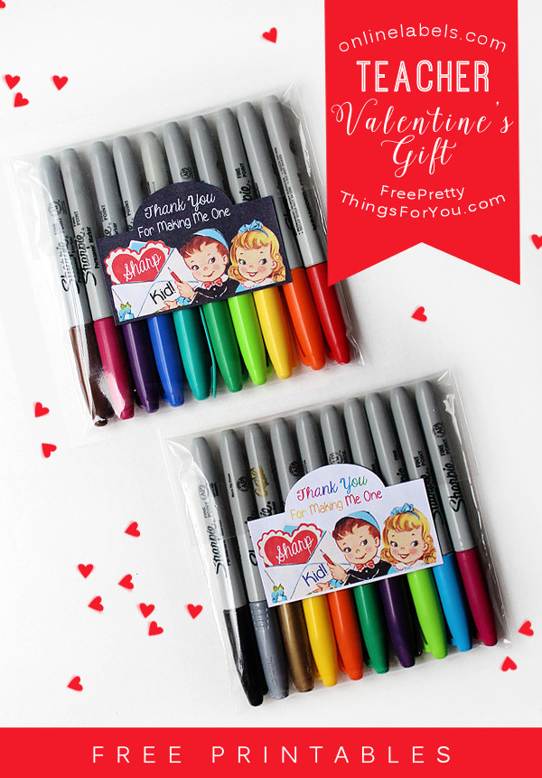 Valentine'S Day Gift Ideas For Teachers
 Labels Retro Valentines Day Teacher Gift Idea Printables