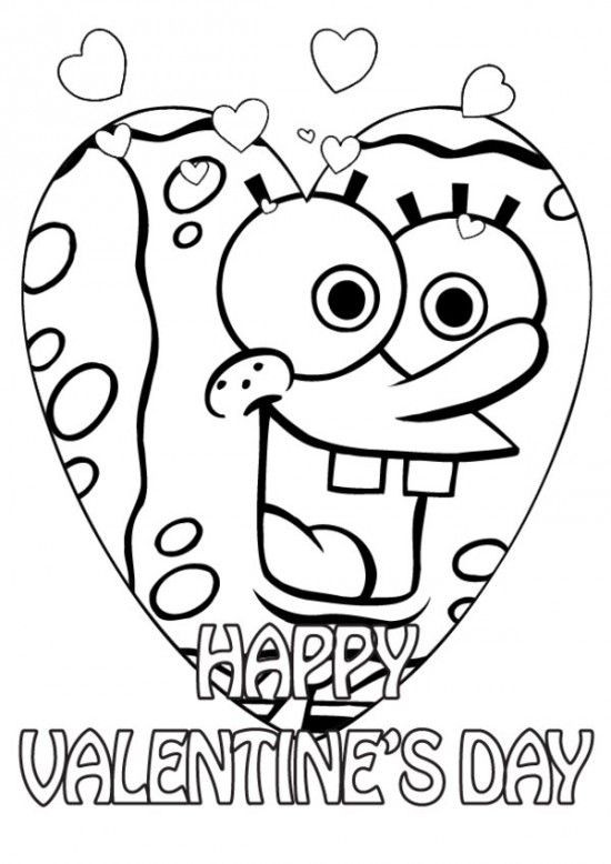 Valentines Coloring Pages For Boys
 36 best Coloring Pages Spongebob images on Pinterest