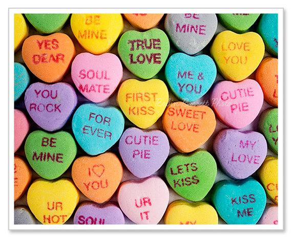 Valentines Day Hearts Candy
 Items similar to Conversation Hearts Candy Art