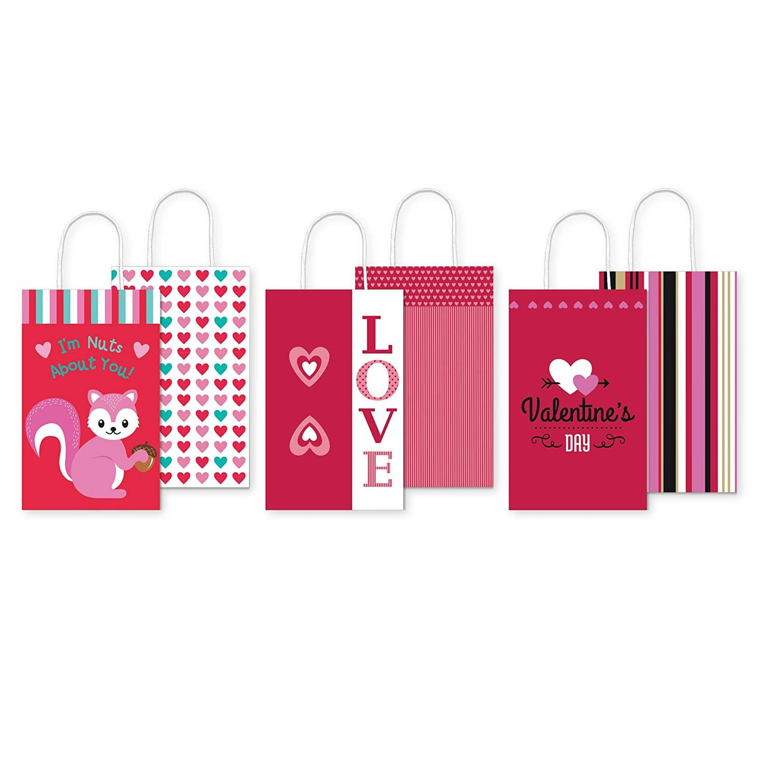 Valentines Gift Bag Ideas
 Pack of 6 Small Kraft Valentine s Gift Bags Perfect Size