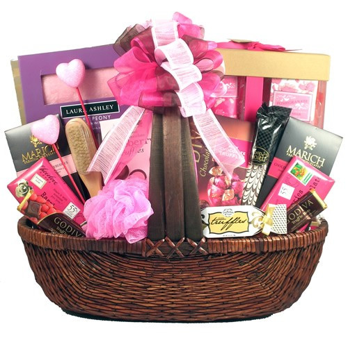 Valentines Gift Ideas For Women
 Pretty In Pink Valentine Gift Basket For Her