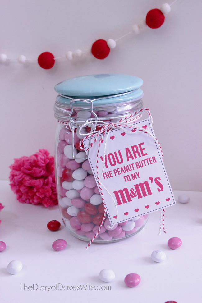 Valentines Ideas Gift
 Peanut Butter M&M s Valentine Gift Eighteen25