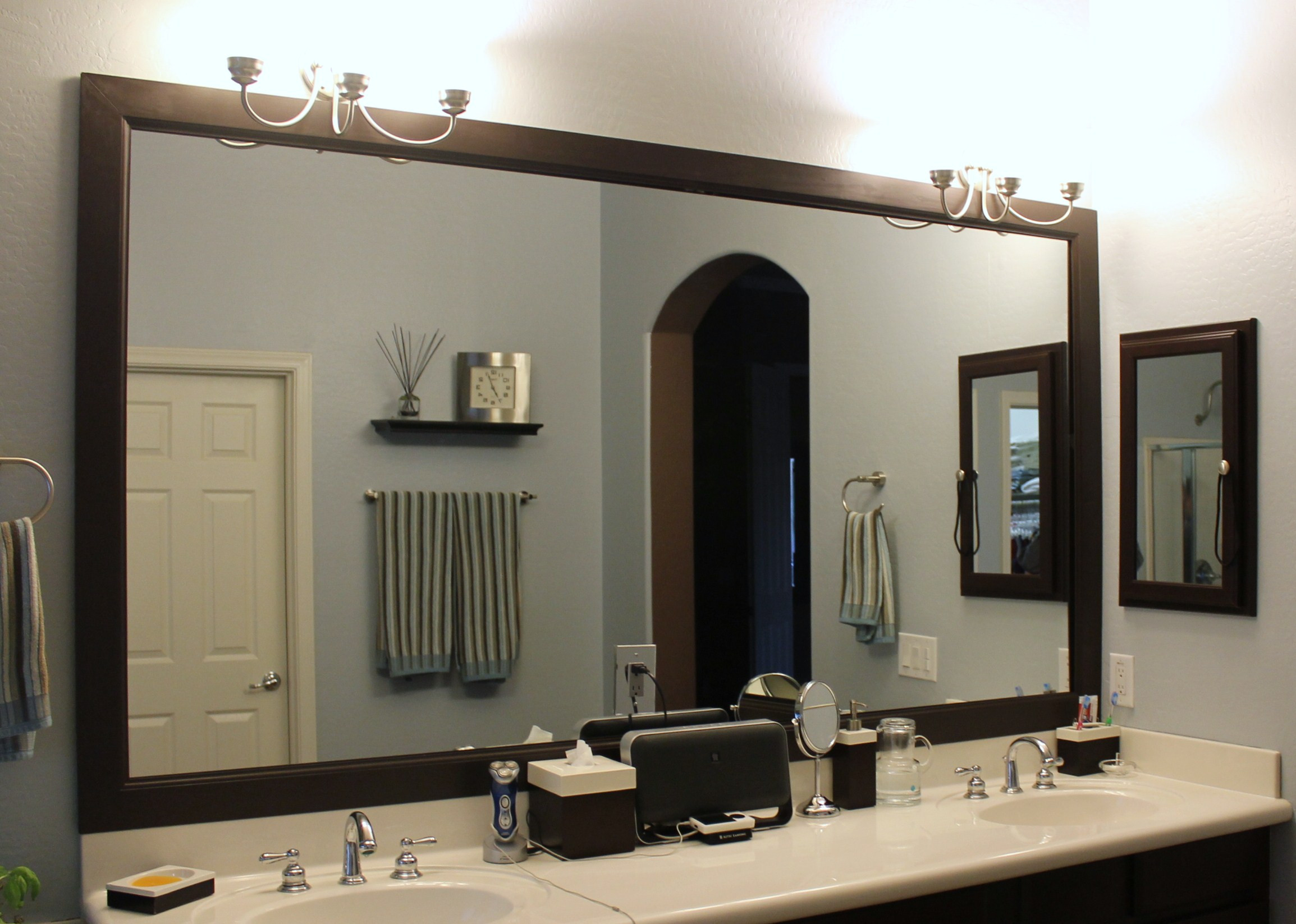 Vanity Wall Mirrors For Bathroom
 Bathroom Enchanting Framed Bathroom Mirrors