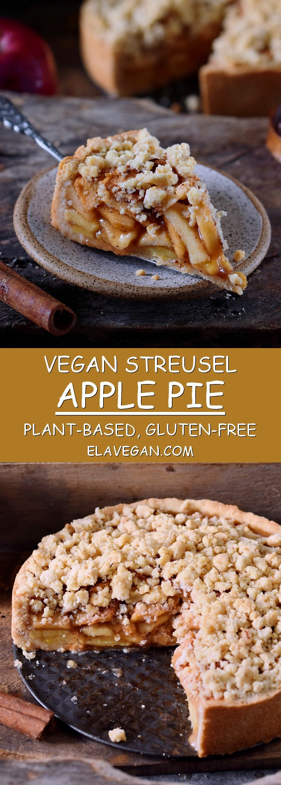 Vegan Apple Pie
 Vegan Apple Pie with Streusel