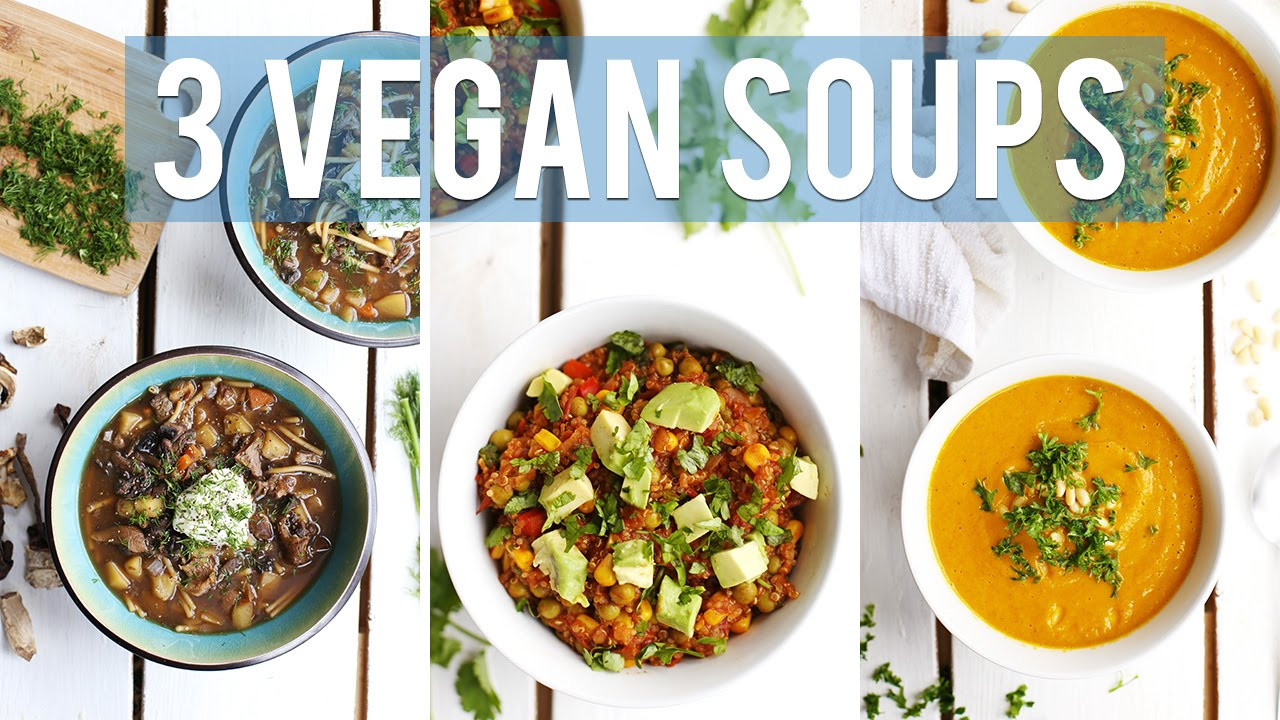 Vegan Soup Recipes Easy
 3 Vegan Soup Recipes