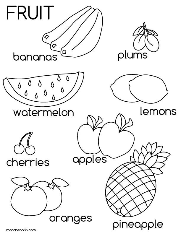 Vegetable Coloring Book Kids
 Fruit For Kids AZ Coloring Pages