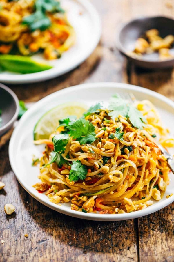 Vegetarian Dinner Recipes
 Rainbow Ve arian Pad Thai With Peanuts and Basil