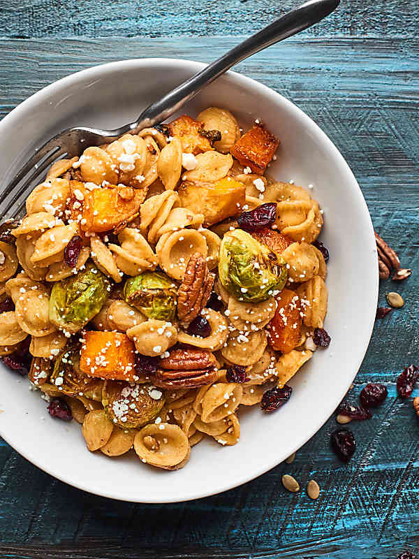 Vegetarian Fall Recipes
 Roasted Fall Ve able Pasta Recipe Squash Brussels