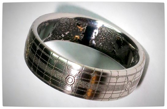 Video Game Wedding Rings
 Titanium Halo Wedding Ring is Gorgeous Vamers