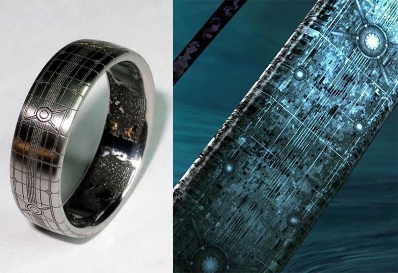 Video Game Wedding Rings
 Made with alien love custom Halo wedding ring