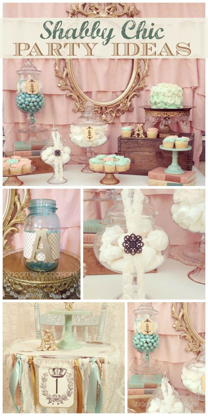 Vintage Birthday Decorations
 A lovely vintage shabby chic girl birthday party with a